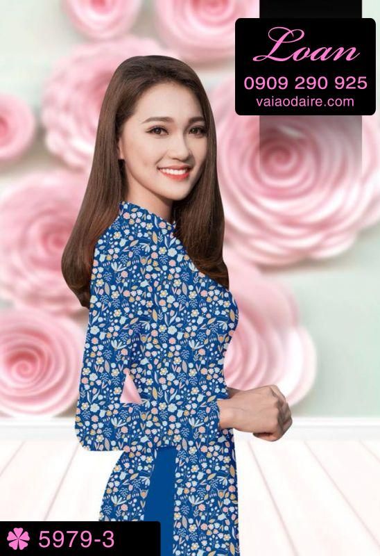 Vải áo dài hoa nhí Vải áo dài hoa nhí