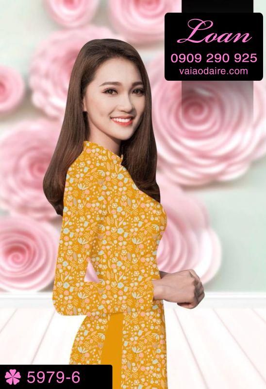 Vải áo dài hoa nhí Vải áo dài hoa nhí