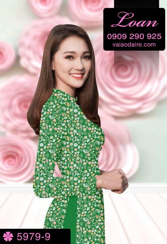 Vải áo dài hoa nhí Vải áo dài hoa nhí