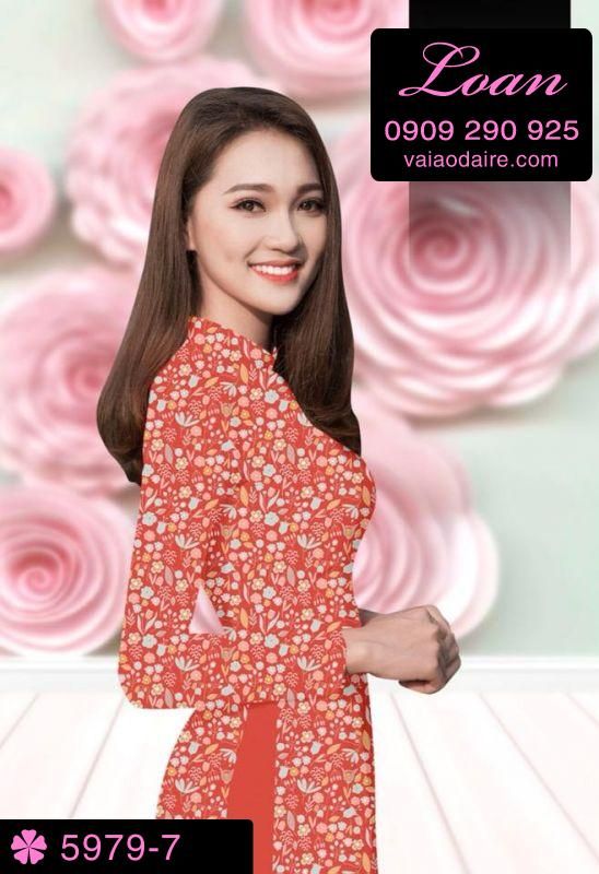 Vải áo dài hoa nhí Vải áo dài hoa nhí