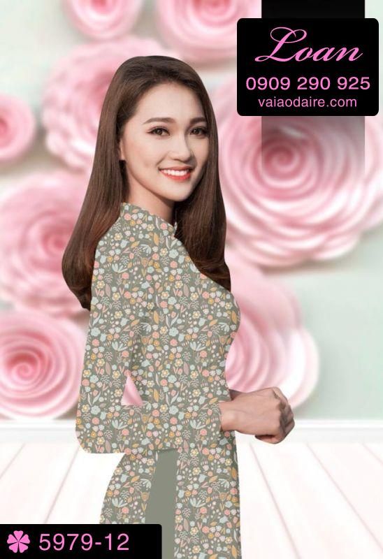 Vải áo dài hoa nhí Vải áo dài hoa nhí