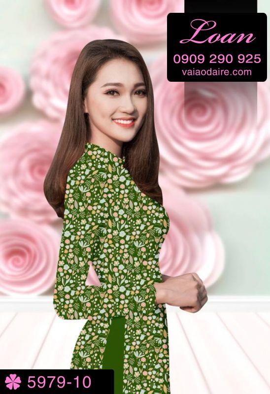 Vải áo dài hoa nhí Vải áo dài hoa nhí