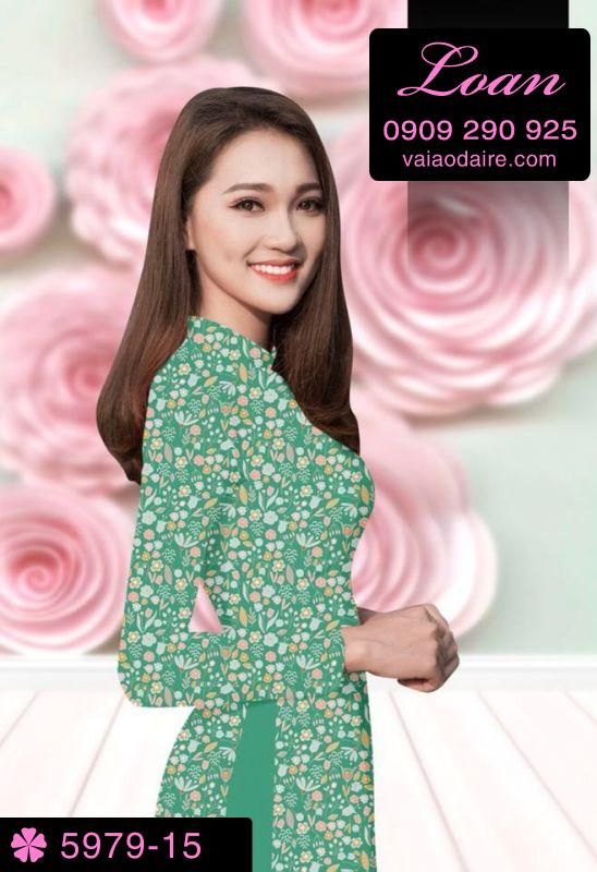 Vải áo dài hoa nhí Vải áo dài hoa nhí