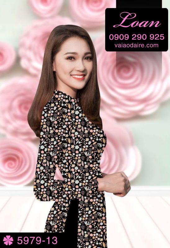 Vải áo dài hoa nhí Vải áo dài hoa nhí