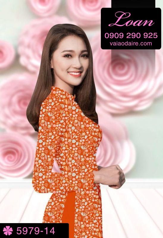 Vải áo dài hoa nhí Vải áo dài hoa nhí
