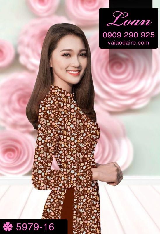 Vải áo dài hoa nhí Vải áo dài hoa nhí