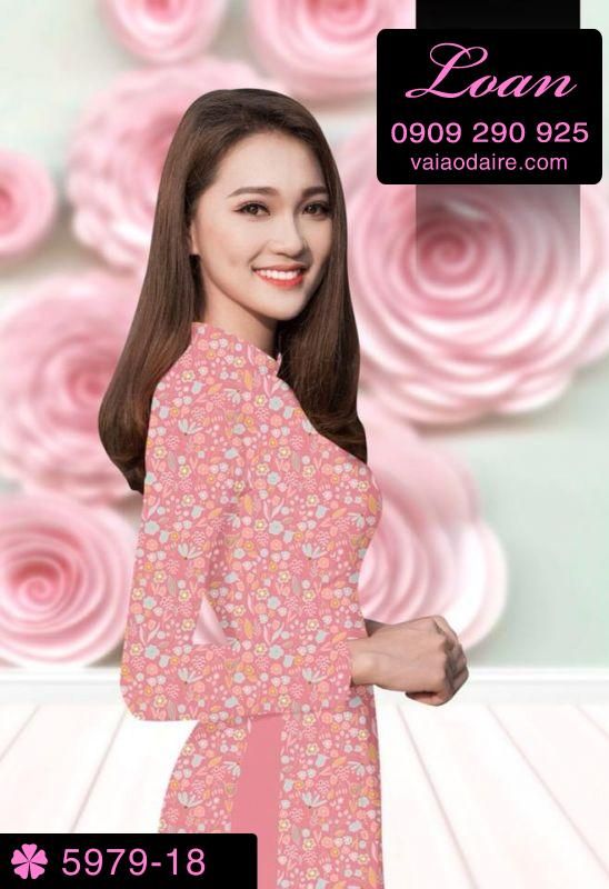 Vải áo dài hoa nhí Vải áo dài hoa nhí