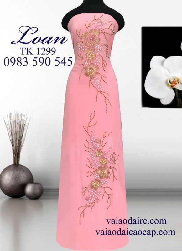 Vải áo dài hoa kết