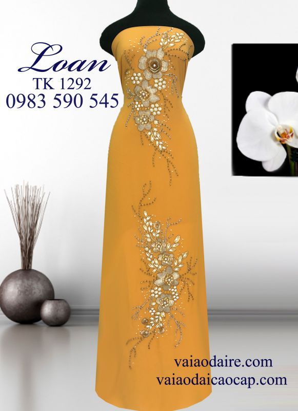 Vải áo dài hoa kết