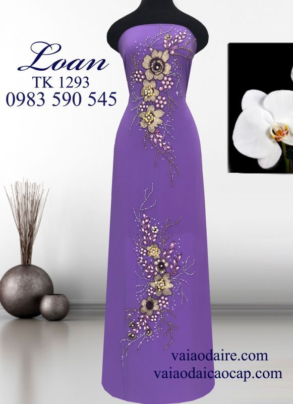 Vải áo dài hoa kết