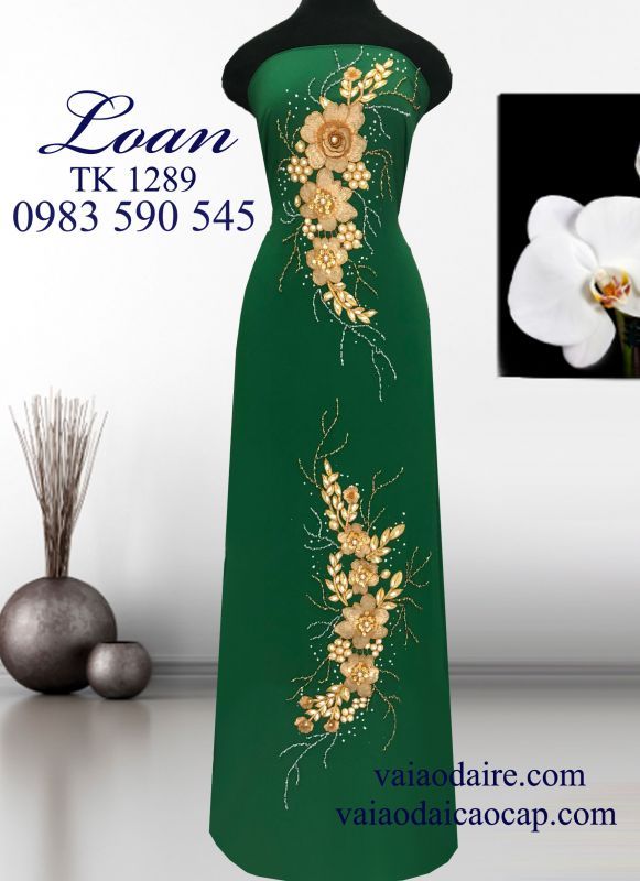 Vải áo dài hoa kết