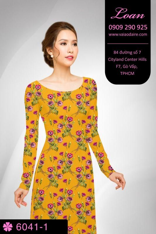 Vải áo dài hoa nhí