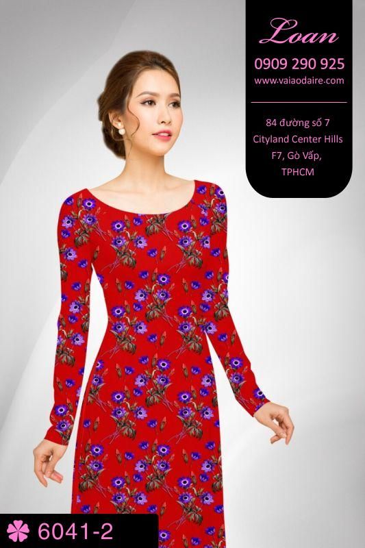 Vải áo dài hoa nhí