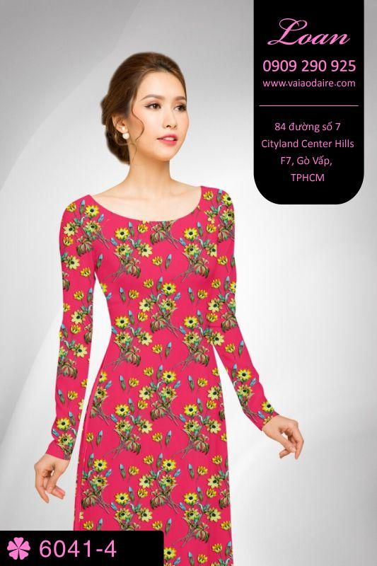 Vải áo dài hoa nhí