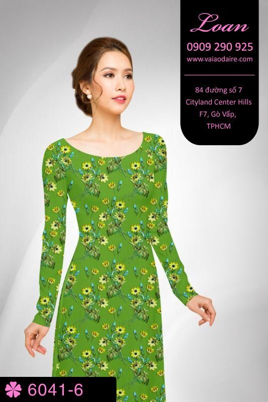 Vải áo dài hoa nhí