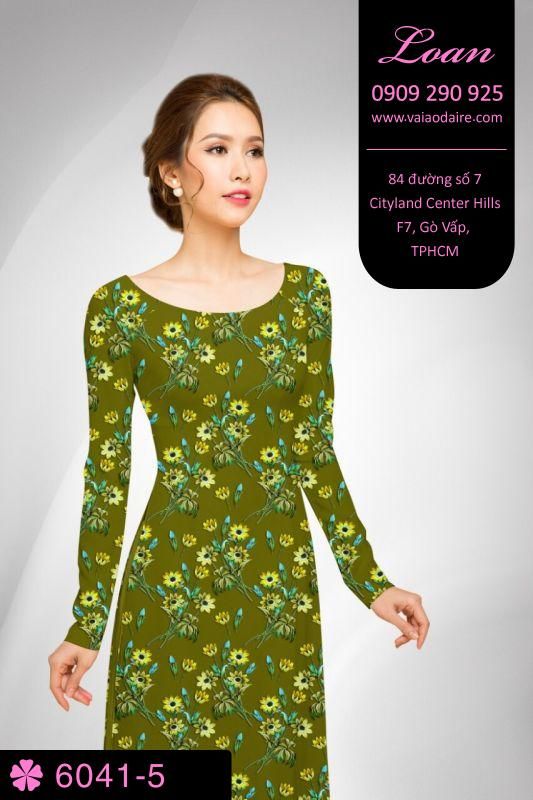 Vải áo dài hoa nhí