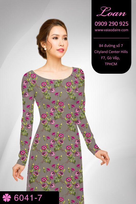 Vải áo dài hoa nhí