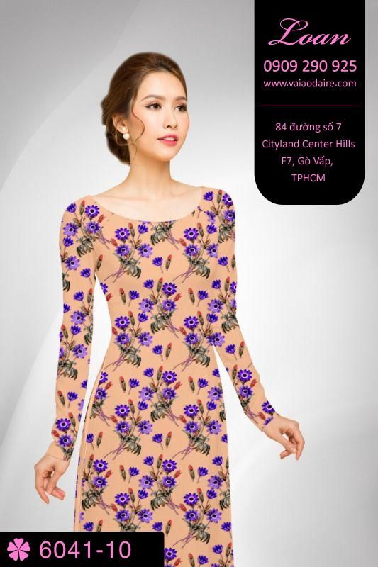 Vải áo dài hoa nhí
