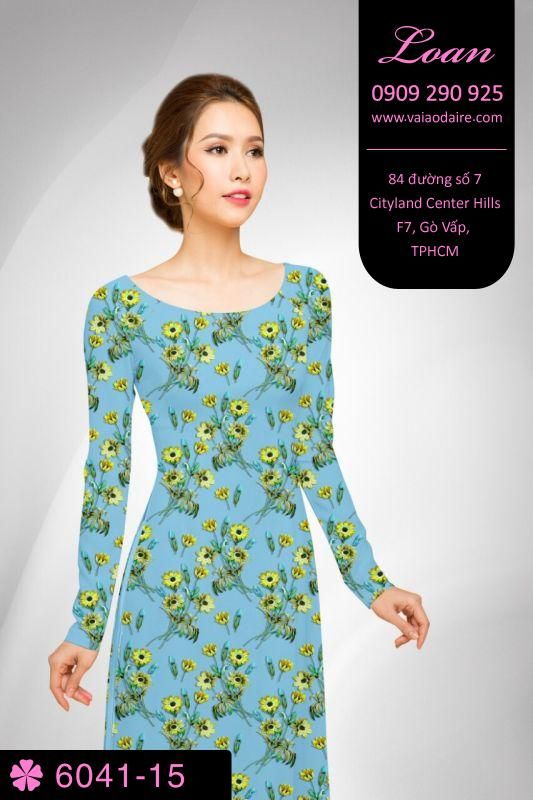 Vải áo dài hoa nhí