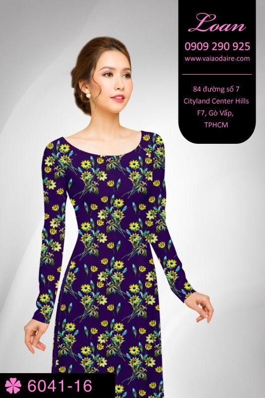 Vải áo dài hoa nhí