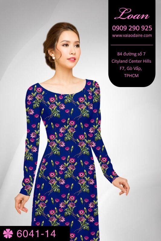 Vải áo dài hoa nhí