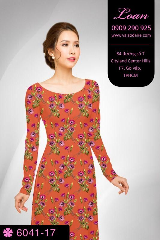 Vải áo dài hoa nhí