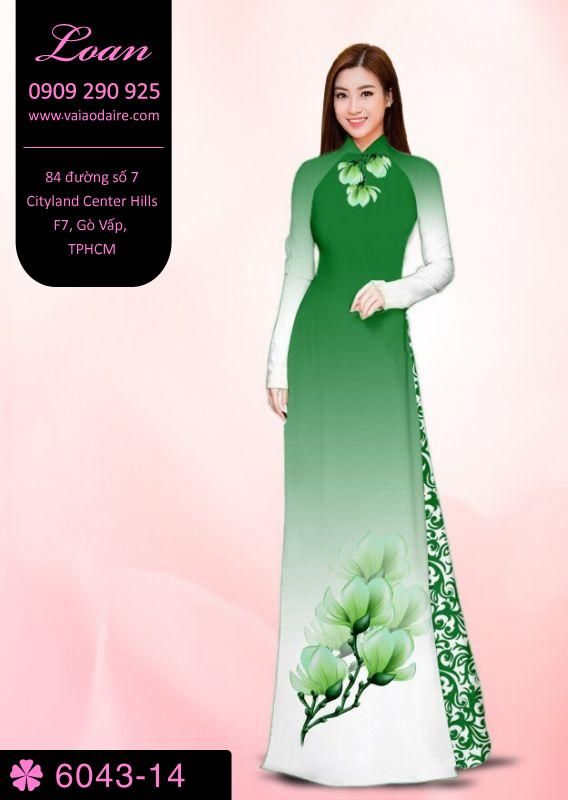 Vải áo dài hoa 3D