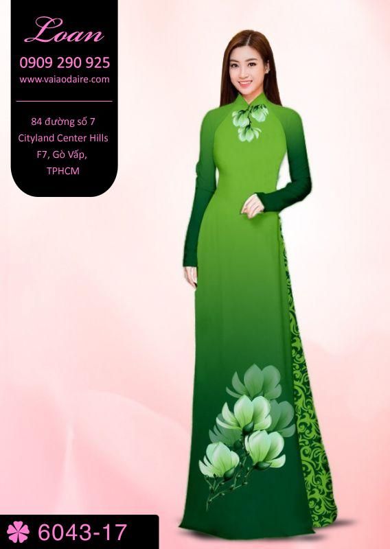 Vải áo dài hoa 3D
