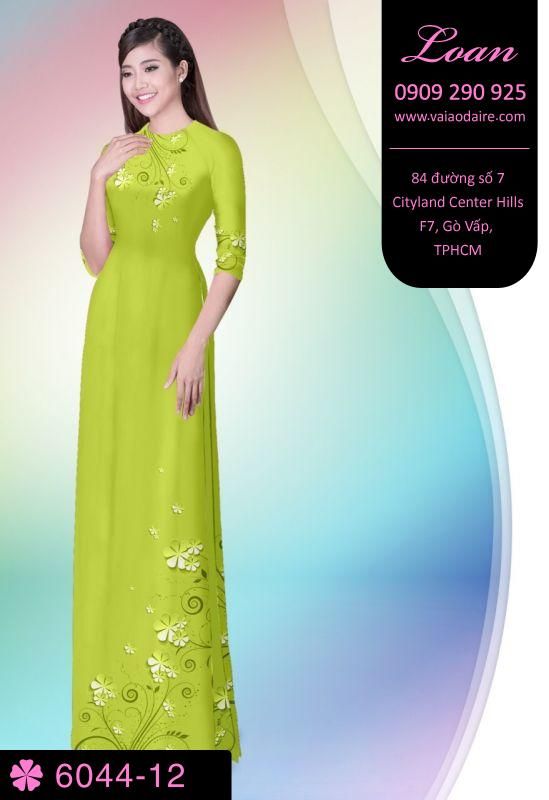 Vải áo dài hoa dây