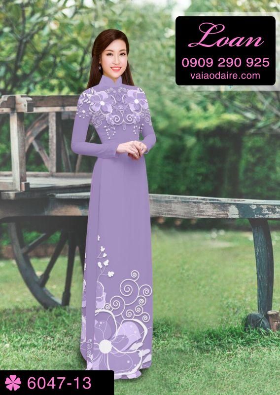 Vải áo dài hoa mờ