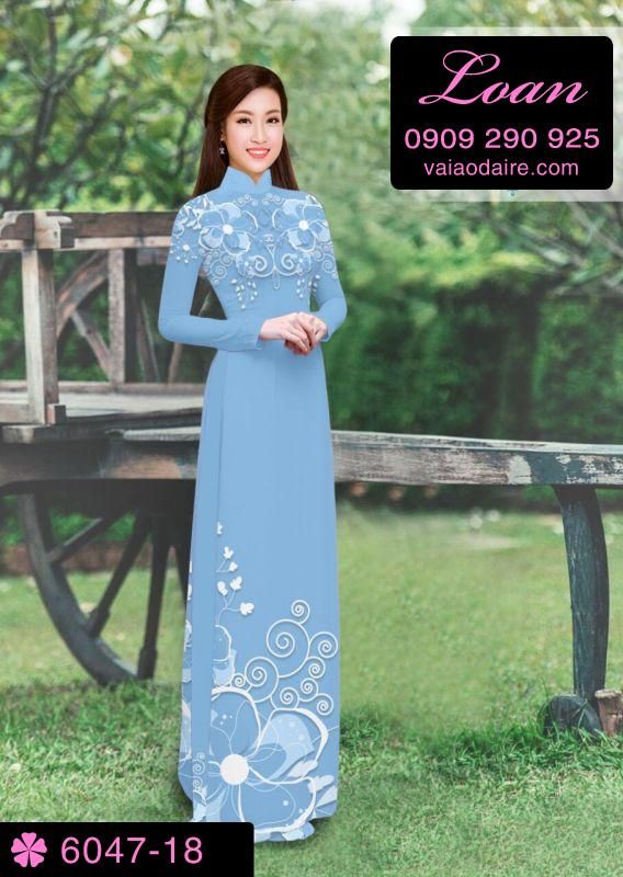 Vải áo dài hoa mờ