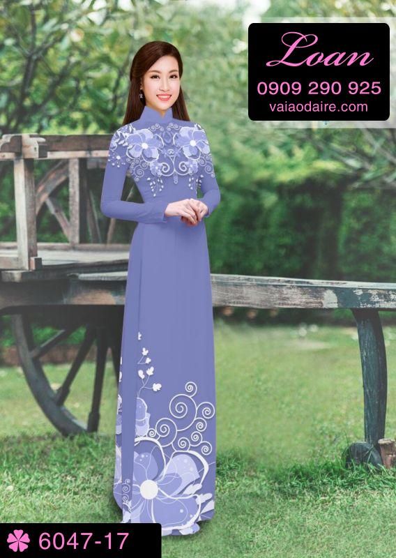Vải áo dài hoa mờ
