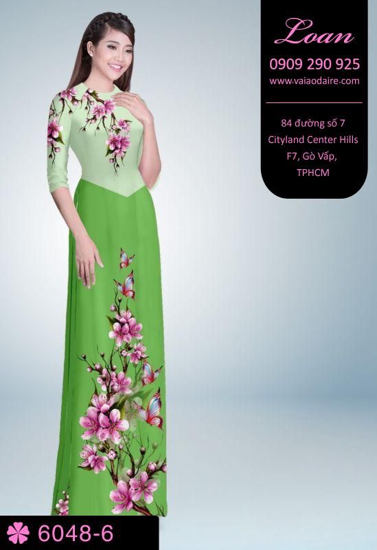 Vải áo dài cành hoa