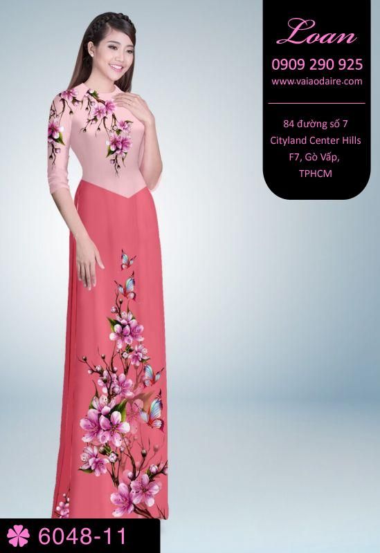 Vải áo dài cành hoa