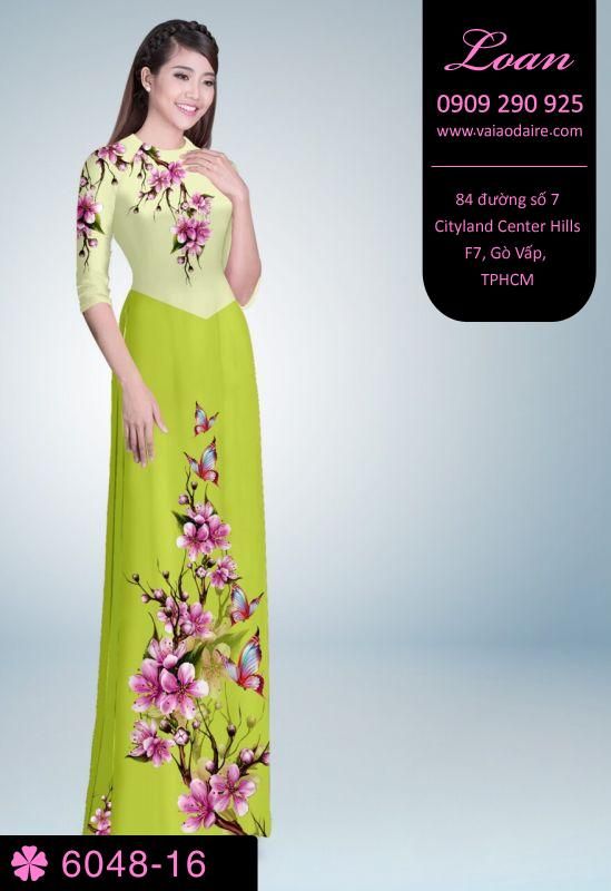 Vải áo dài cành hoa