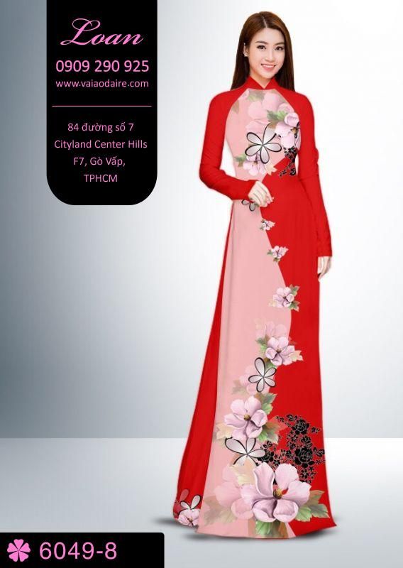 Vải áo dài hoa dây
