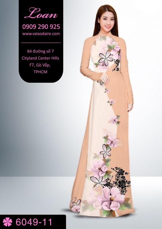 Vải áo dài hoa dây
