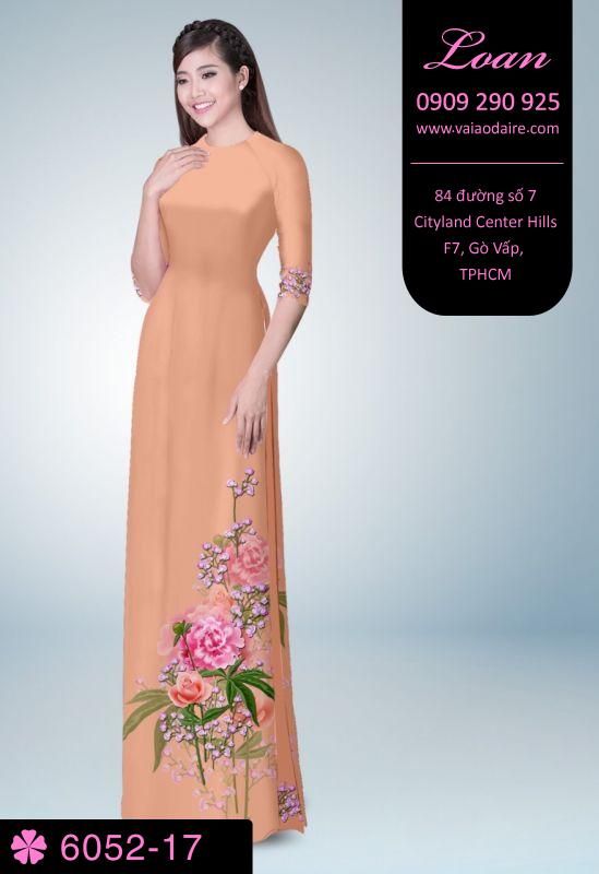 Vải áo dài hoa 3D