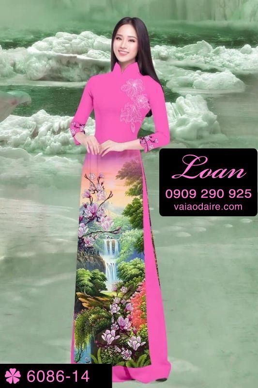Vải áo dài phong cảnh