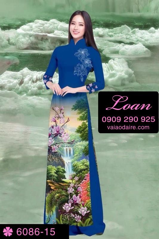 Vải áo dài phong cảnh