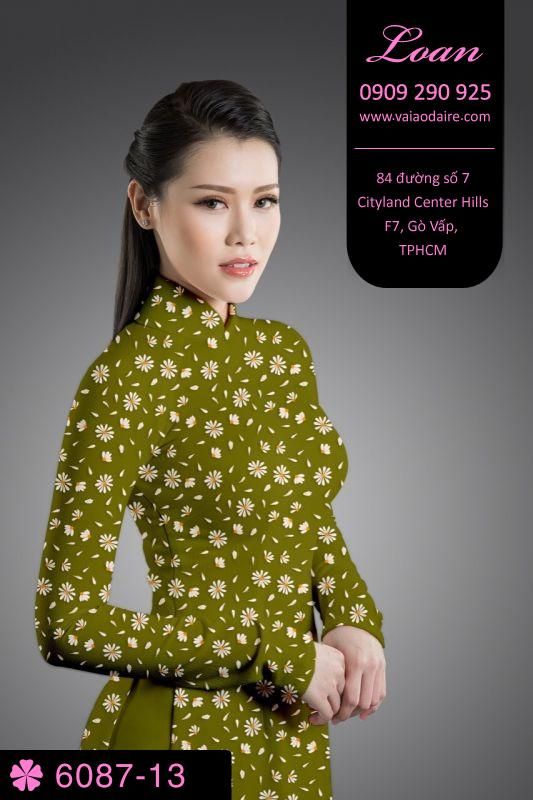 Vải áo dài hoa nhí