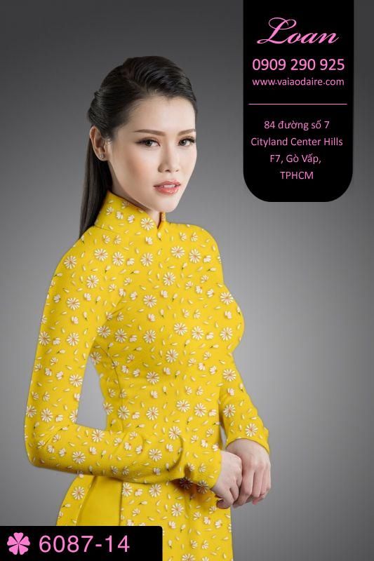 Vải áo dài hoa nhí