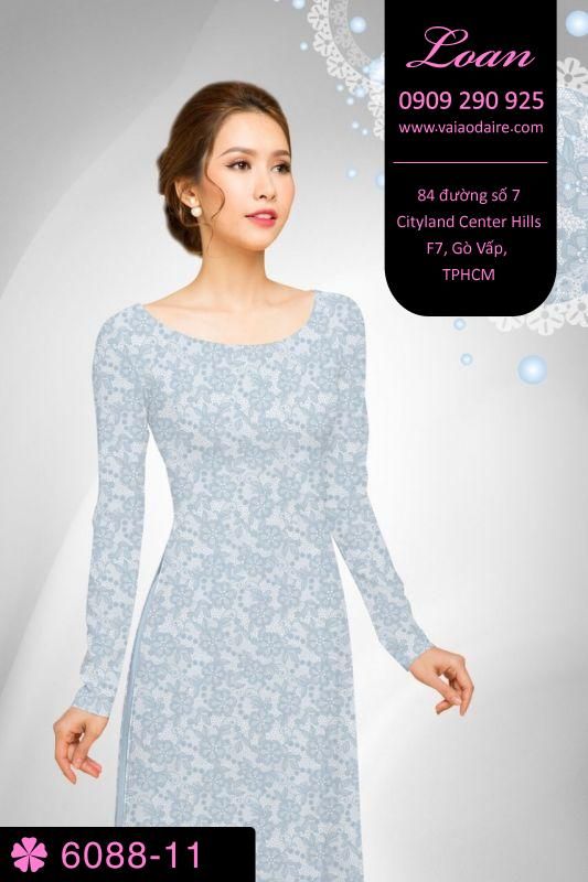 Vải áo dài hoa nhí