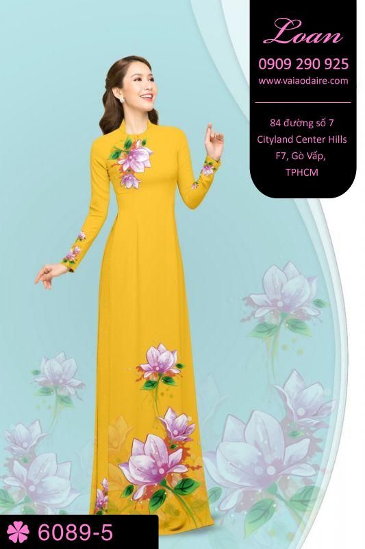 Vải áo dài hoa nhí