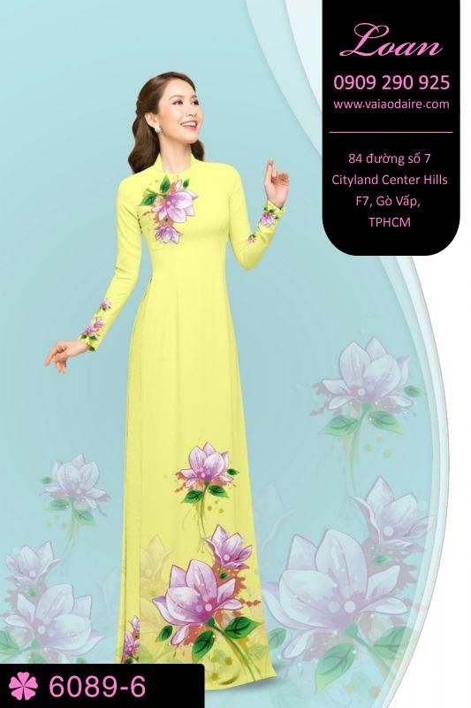 Vải áo dài hoa nhí