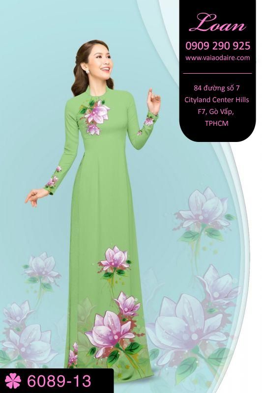 Vải áo dài hoa nhí