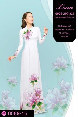 Vải áo dài hoa nhí-DT 6089