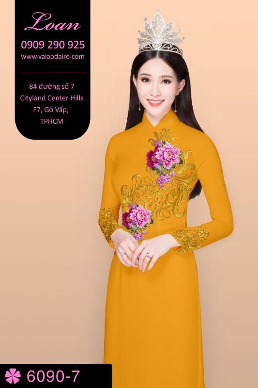 Vải áo dài hoa văn đẹp