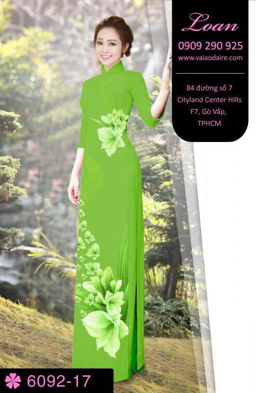 Vải áo dài hoa 3D