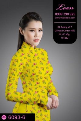 Vải áo dài hoa nhí-DT 6093
